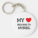 Mi corazón pertenece a MURIEL Llaveros