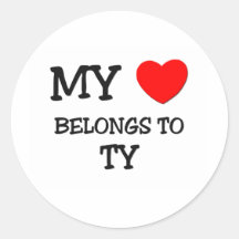 Mi corazón pertenece a Ty Etiqueta