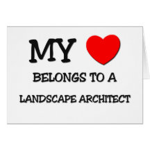 Mi corazón pertenece a un ARQUITECTO PAISAJISTA Tarjetón