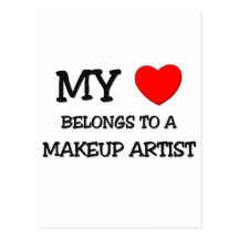 Mi corazón pertenece a un ARTISTA de MAQUILLAJE Postal