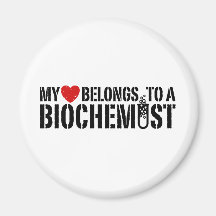 Mi corazón pertenece a un bioquímico imán para frigorífico