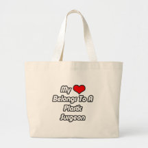 Mi corazón pertenece a un cirujano plástico bolsa lienzo