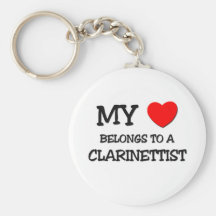 Mi corazón pertenece a un CLARINETISTA Llavero