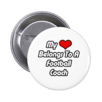Mi corazón pertenece a un entrenador de fútbol botones