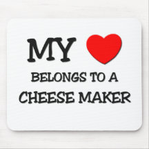Mi corazón pertenece a un FABRICANTE del QUESO Alfombrillas De Ratones
