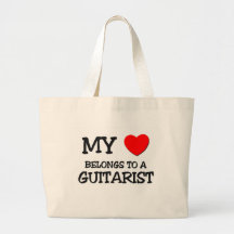 Mi corazón pertenece a un GUITARRISTA Bolsas De Mano