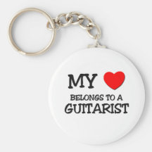 Mi corazón pertenece a un GUITARRISTA Llaveros Personalizados
