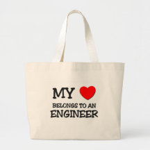 Mi corazón pertenece a un INGENIERO Bolsas