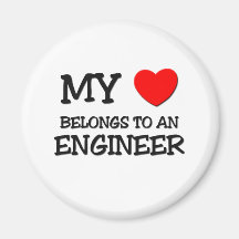 Mi corazón pertenece a un INGENIERO Iman De Frigorífico