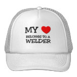 Mi corazón pertenece a un SOLDADOR Gorras De Camionero