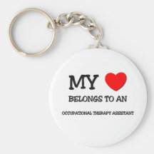 Mi corazón pertenece a una AYUDA de la TERAPIA PRO Llavero Personalizado