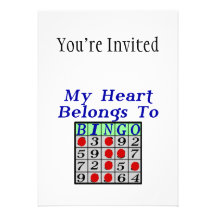 Mi corazón pertenece al bingo comunicado personalizado
