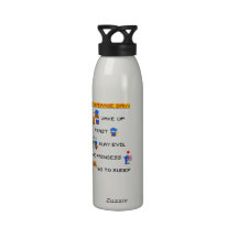 Mi día medio (RPG de 8 bits) Botella De Agua Reutilizable