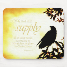 Mi dios suministrará el pájaro Mousepad Alfombrilla De Ratón