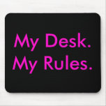 Mi escritorio, mi mousepad de las reglas