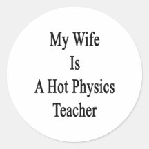 Mi esposa es profesor caliente de la física etiqueta