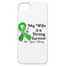Mi esposa es una cinta fuerte del verde del superv iPhone 5 Case-Mate cárcasa