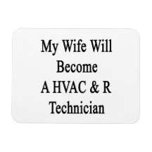 Mi esposa hará técnico de la HVAC R Imanes Rectangulares