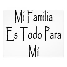 MI Familia Es Todo Para MI Comunicados Personalizados