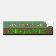 MI FARTS ES ORGÁNICO PEGATINA DE PARACHOQUE