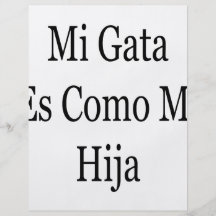 MI Gata Es Como MI Hija Flyer Personalizado