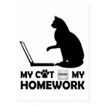 Mi gato suprimió mi preparación tarjeta postal
