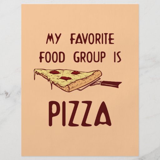Mi grupo de alimentos preferido es pizza tarjetón