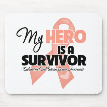 Mi héroe es un superviviente - cáncer uterino alfombrilla de ratón