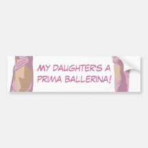 Mi hija es bailarina de prima pegatina de parachoque