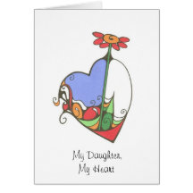 Mi hija, mi corazón tarjeta