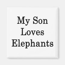 Mi hijo ama elefantes iman de nevera