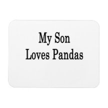 Mi hijo ama pandas imanes rectangulares