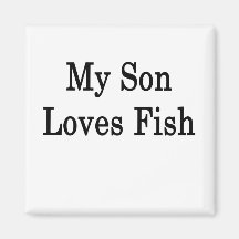 Mi hijo ama pescados iman de nevera