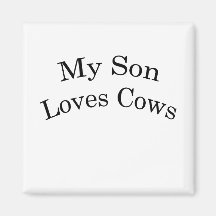 Mi hijo ama vacas imán de nevera
