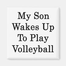 Mi hijo despierta para jugar a voleibol iman