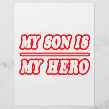 Mi hijo es mi héroe flyer personalizado
