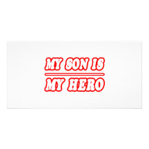 Mi hijo es mi héroe tarjetas fotograficas personalizadas