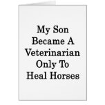 Mi hijo hizo veterinario para curar solamente caba tarjetón