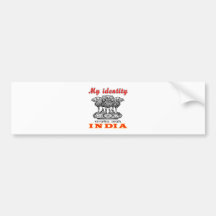 Mi identidad la India Pegatina De Parachoque