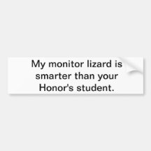 Mi lagarto de monitor es más elegante etiqueta de parachoque