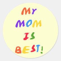 Mi mamá es las mejores camisetas y regalos etiquetas redondas
