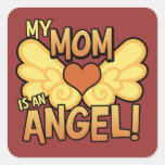 Mi mamá es pegatina del cuadrado del ángel