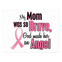 Mi mamá es un cáncer de pecho del ángel tarjeta postal