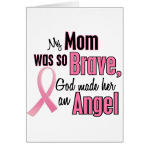 Mi mamá es un cáncer de pecho del ángel tarjetón