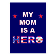 Mi mamá es un héroe tarjeta personal