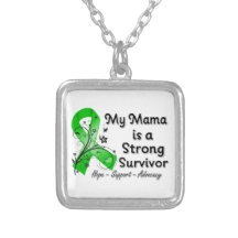 Mi mamá es una cinta fuerte del verde del superviv joyeria