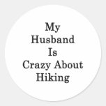 Mi marido está loco por caminar pegatinas  