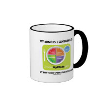 Mi mente es consumida por proporciones dietéticas tazas