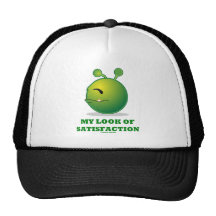 Mi mirada de la satisfacción (expresión extranjera gorras de camionero