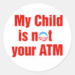 Mi niño no es su atmósfera Antiobama Pegatina Redonda